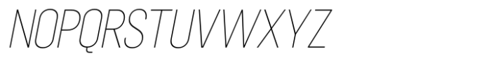 Sugih Thin Narrow Slanted Font UPPERCASE