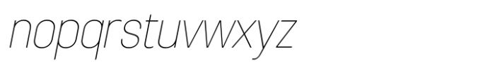 Sugih Thin Narrow Slanted Font LOWERCASE