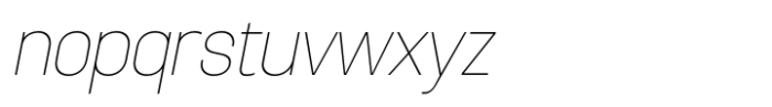 Sugih Thin Slanted Font LOWERCASE