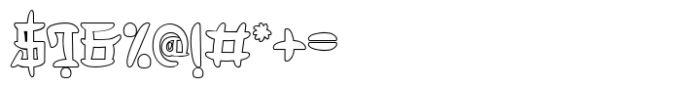 Sugoi Gekai Outline Font OTHER CHARS