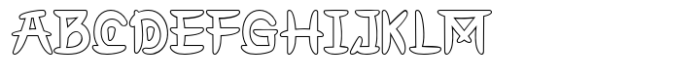 Sugoi Gekai Outline Font UPPERCASE