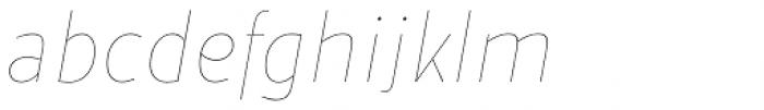Suit Sans Pro Ultra Thin Italic Font LOWERCASE