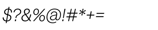 Suiza ExtraLight Italic Font OTHER CHARS