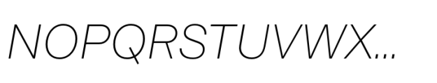 Suiza Thin Italic Font UPPERCASE