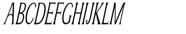 Sulangor Condensed Slant Font UPPERCASE