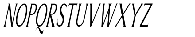 Sulangor Condensed Slant Font UPPERCASE