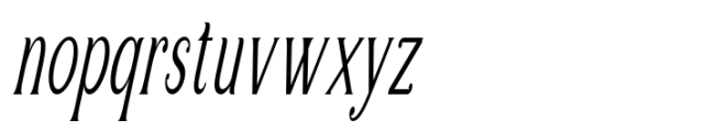 Sulangor Condensed Slant Font LOWERCASE