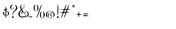 Sullyan Regular Font OTHER CHARS