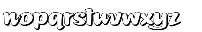 Summer Fling Outline Regular Font LOWERCASE