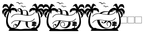 Summer Panorama Monogram Only Font UPPERCASE