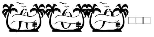 Summer Panorama Monogram Only Font UPPERCASE