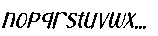 Summer Pineapple Italic Font LOWERCASE
