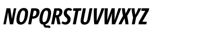 Sun Condensed Bold Italic Font UPPERCASE