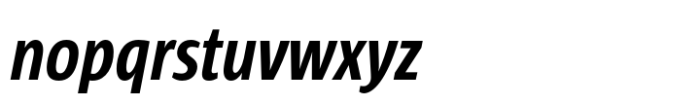 Sun Condensed Bold Italic Font LOWERCASE