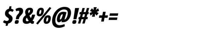 Sun Condensed ExtraBold Italic Font OTHER CHARS