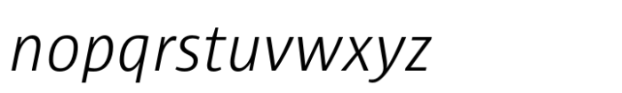 Sun Light Italic Font LOWERCASE