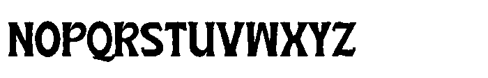 Sundance Cowboy Rough Rough Font LOWERCASE