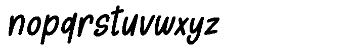 Sunday Chalks Family Bold Slant Font LOWERCASE