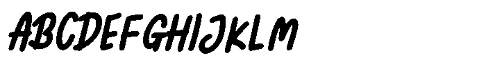 Sunday Chalks Family Extra Bold Slant Font UPPERCASE