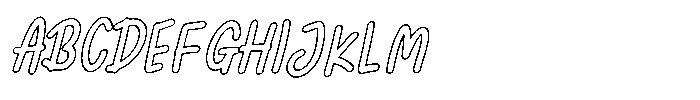 Sunday Chalks Family Outline Slant Font UPPERCASE