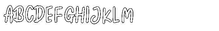 Sunday Chalks Family Outline Font UPPERCASE