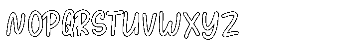 Sunday Chalks Family Outline Font UPPERCASE