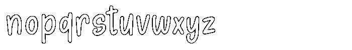 Sunday Chalks Family Outline Font LOWERCASE
