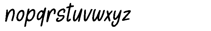 Sunday Chalks Family Slant Font LOWERCASE