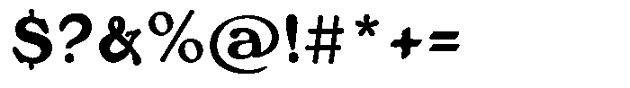 Sunday Gaul Display Book Font OTHER CHARS