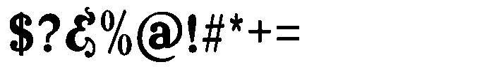 Sunday Gaul Display Condensed Font OTHER CHARS