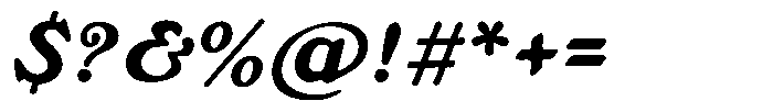 Sunday Gaul Display Italic Font OTHER CHARS