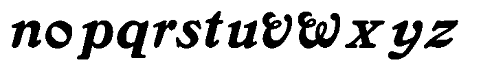 Sunday Gaul Display Italic Font LOWERCASE