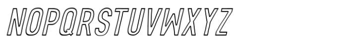 Sunday Market Oblique Outline Font UPPERCASE