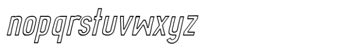 Sunday Market Oblique Outline Font LOWERCASE
