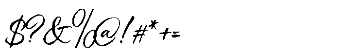 Sundown Script Font OTHER CHARS