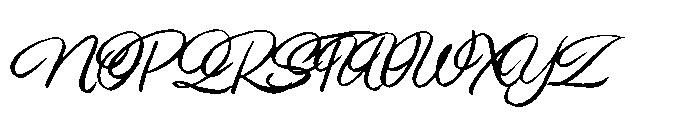 Sundown Script Font UPPERCASE