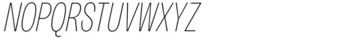 Sundry Condensed Thin Italic Font UPPERCASE
