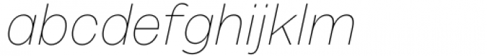 Sundry Thin Italic Font LOWERCASE