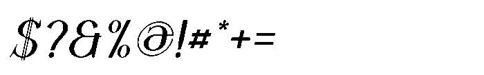 Sunfola Medium Italic Font OTHER CHARS