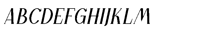 Sunfola Medium Italic Font UPPERCASE