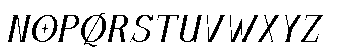 Sunfola Medium Italic Font UPPERCASE