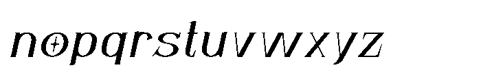 Sunfola Medium Italic Font LOWERCASE