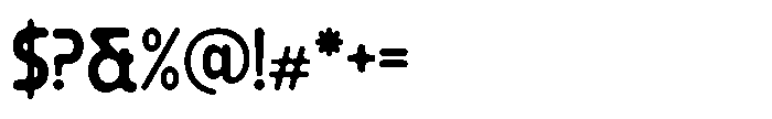 Sunken Rounded Font OTHER CHARS