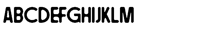 Sunken Rounded Font UPPERCASE