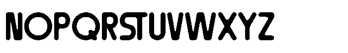 Sunken Rounded Font UPPERCASE