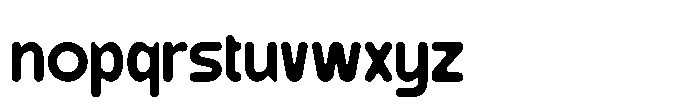 Sunken Rounded Font LOWERCASE
