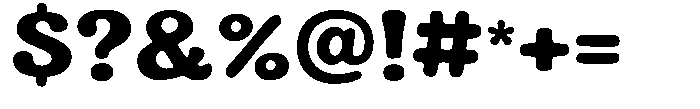 Sunny Chunk Regular Font OTHER CHARS