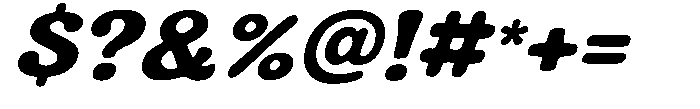 Sunny Chunk Slant Font OTHER CHARS