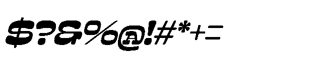 Sunny Groovy  Italic Font OTHER CHARS