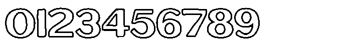 Sunset Palm Outline Font OTHER CHARS